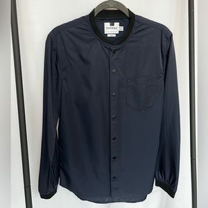Topman nylon over shirt, navy with black cuffs, size small